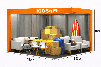 100 Sq Ft storage unit