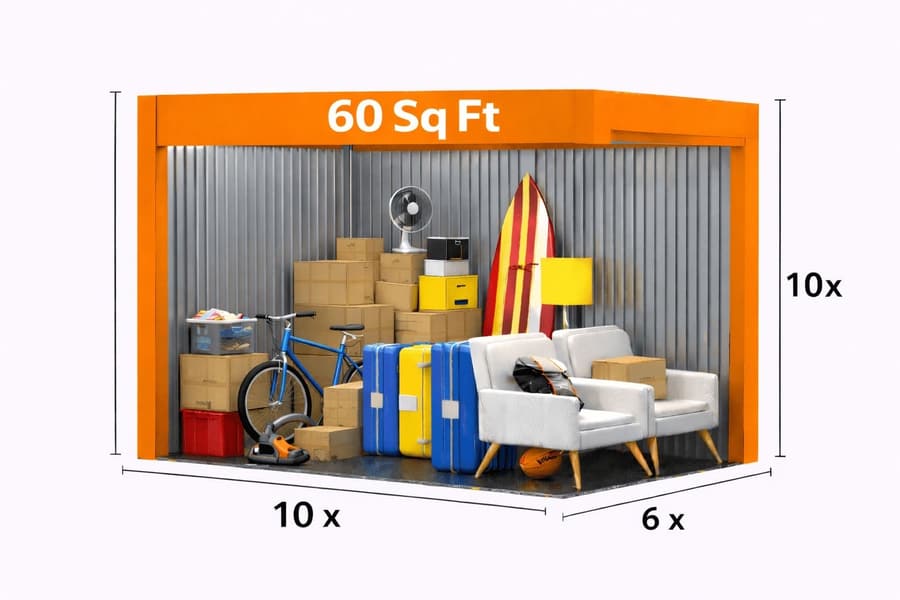 60 Sq Ft storage unit