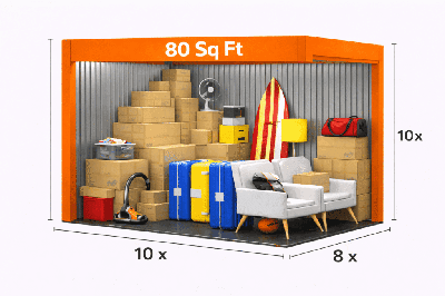 80 Sq Ft storage unit